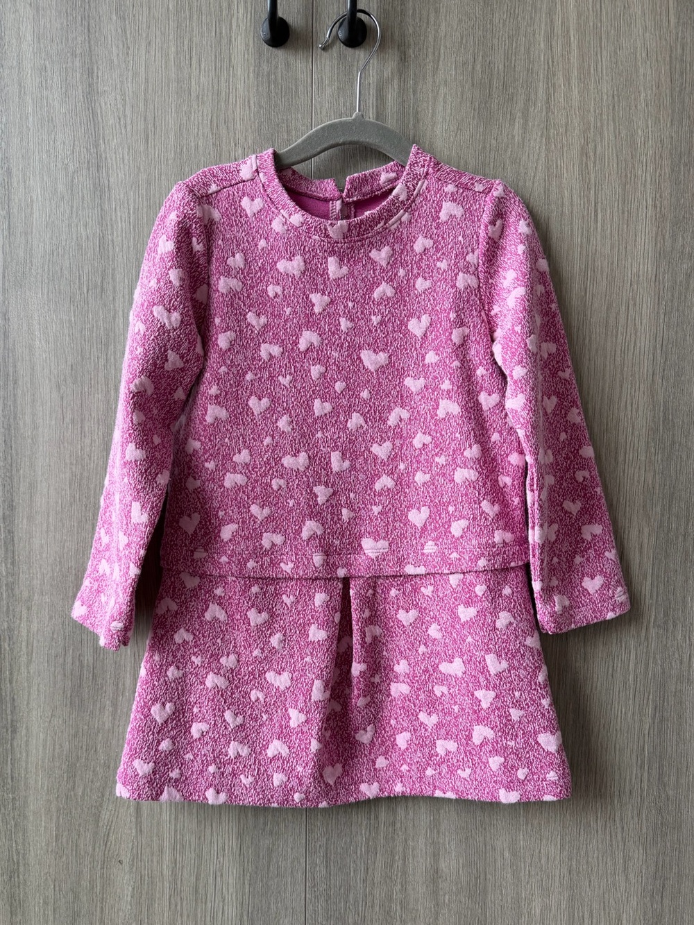 Hatley Pink Heart Knit Dress for Girls